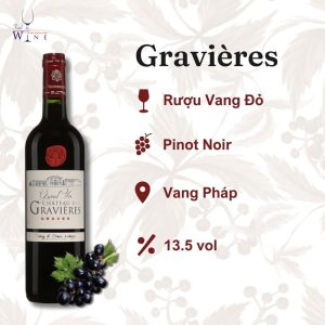 Rượu vang Gravières Graves Rouge