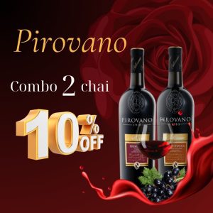 Combo 2 Chai Rượu Vang Pirovano